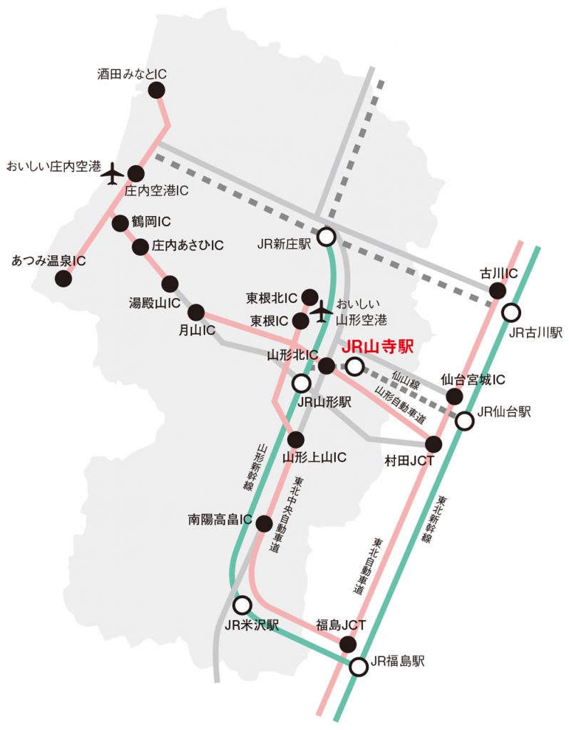 山形県　交通マップ